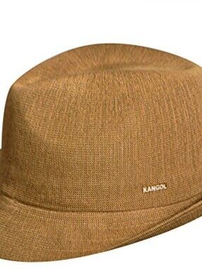 Kangol Bamboo Arnold Trilby Caramel Brown EUC Soft Lightweight